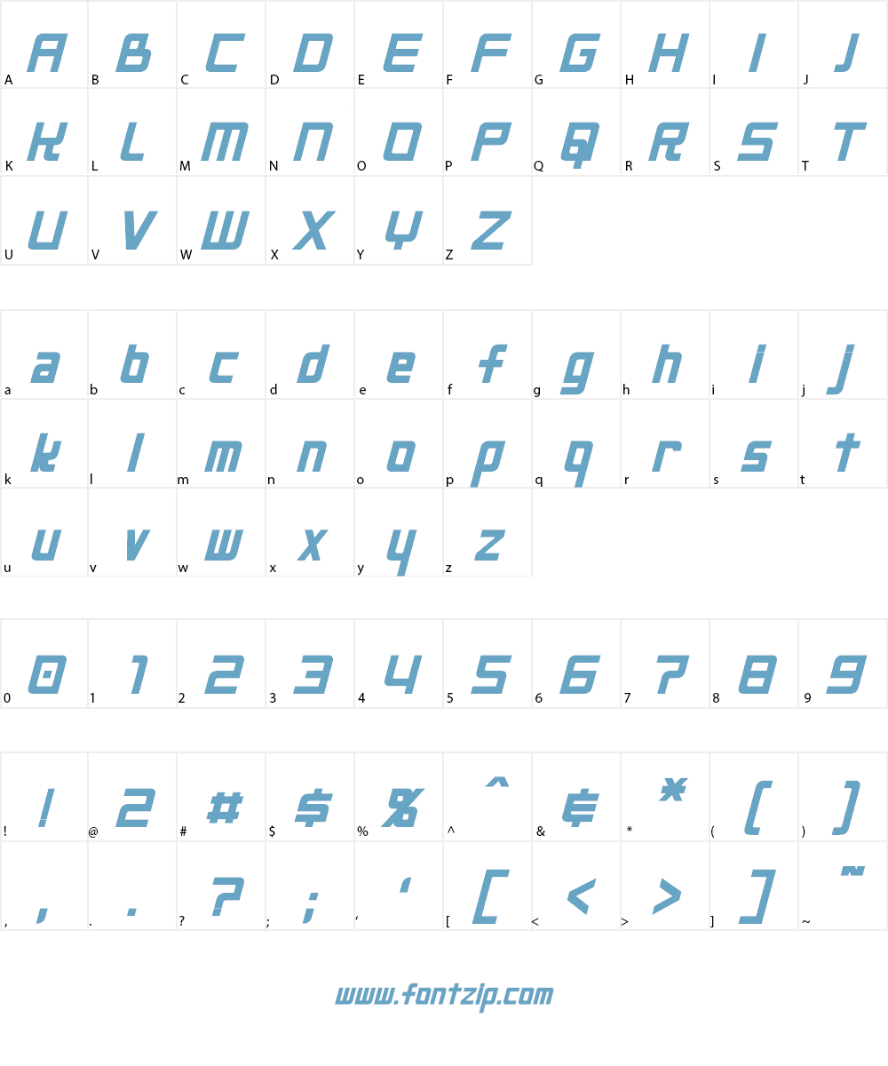 Neo Gen Font Character